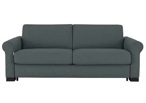 Nicoletti  Alcova 3 Seater Leather Sofa Bed with Scroll Arms  Botero Ottanio | Bed Sava