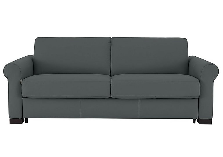Nicoletti - Alcova 3 Seater Leather Sofa Bed with Scroll Arms - Botero Ottanio