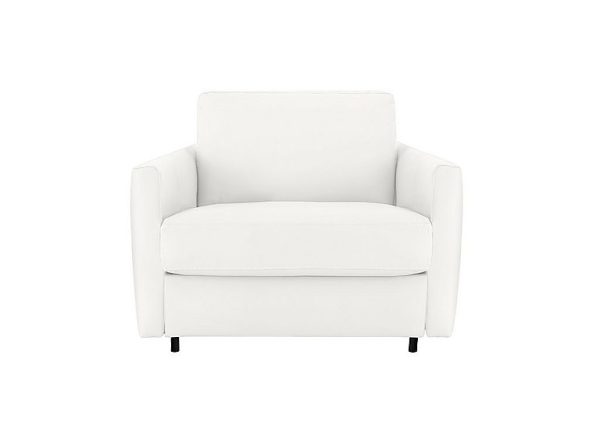 Nicoletti  Alcova Leather Chair Sofa Bed with Slim Arms  Botero Bianco | Bed Sava