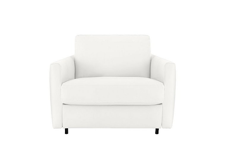 Nicoletti - Alcova Leather Chair Sofa Bed with Slim Arms - Botero Bianco