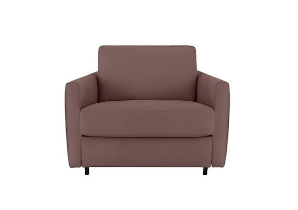 Nicoletti  Alcova Leather Chair Sofa Bed with Slim Arms  Botero Cipria | Bed Sava