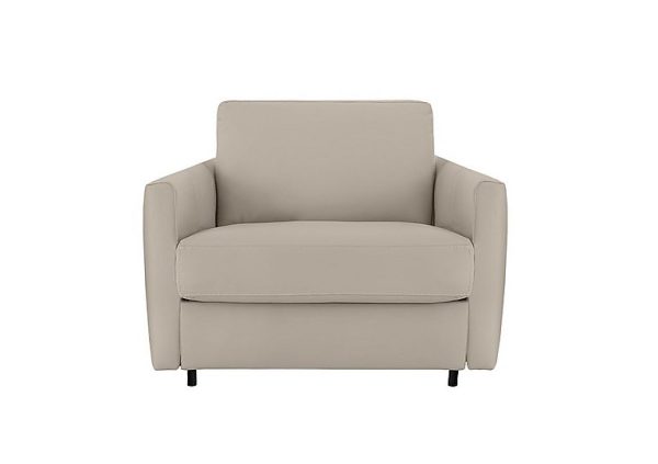 Nicoletti  Alcova Leather Chair Sofa Bed with Slim Arms  Botera Crema | Bed Sava