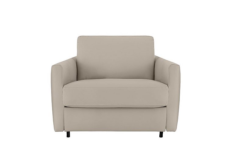 Nicoletti - Alcova Leather Chair Sofa Bed with Slim Arms - Botera Crema