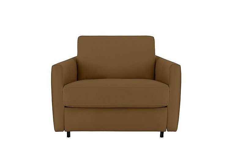 Nicoletti - Alcova Leather Chair Sofa Bed with Slim Arms - Botero Cuoio