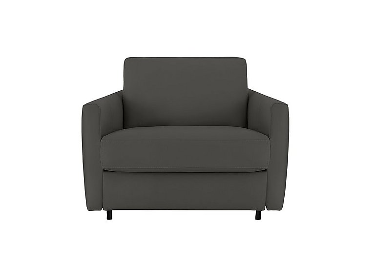 Nicoletti - Alcova Leather Chair Sofa Bed with Slim Arms - Botero Grigio