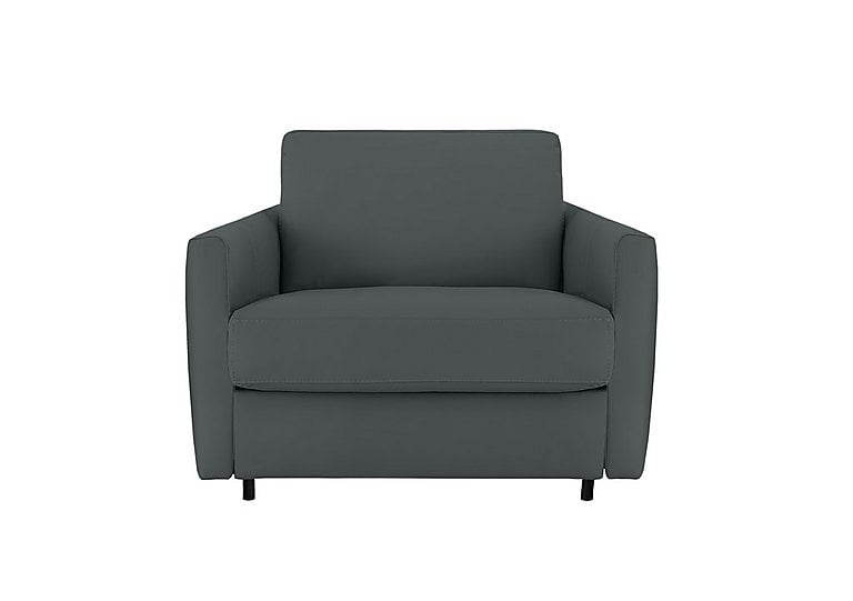 Nicoletti - Alcova Leather Chair Sofa Bed with Slim Arms - Botero Ottanio