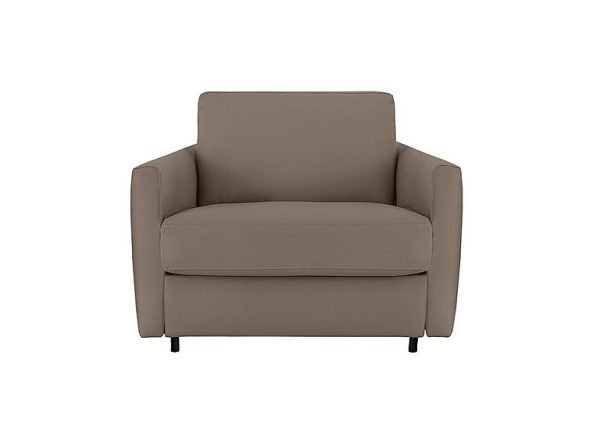 Nicoletti  Alcova Leather Chair Sofa Bed with Slim Arms  Botero Taupe | Bed Sava
