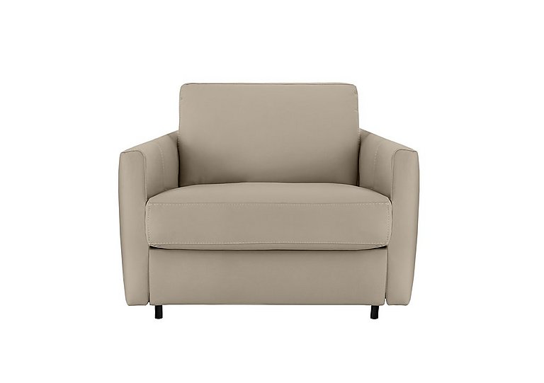 Nicoletti - Alcova Leather Chair Sofa Bed with Slim Arms - Torello Fango
