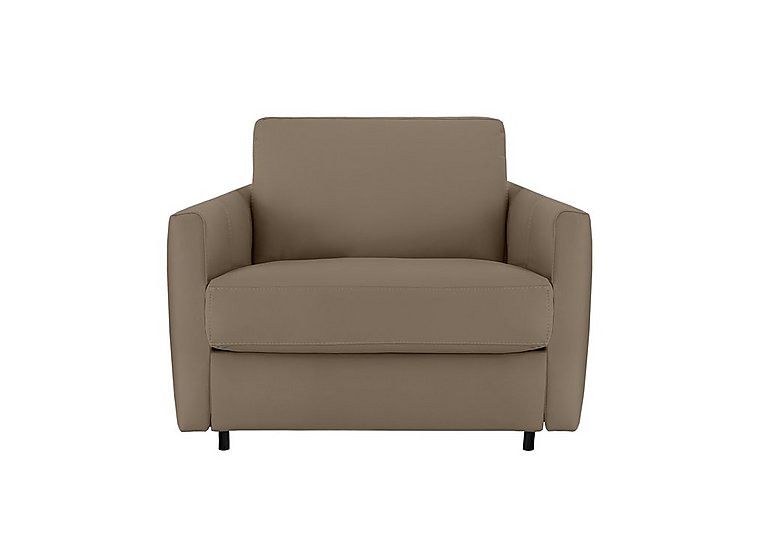 Nicoletti - Alcova Leather Chair Sofa Bed with Slim Arms - Torello Taupe