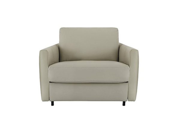 Nicoletti  Alcova Leather Chair Sofa Bed with Slim Arms  Torello Tortora | Bed Sava