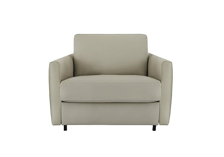 Nicoletti - Alcova Leather Chair Sofa Bed with Slim Arms - Torello Tortora