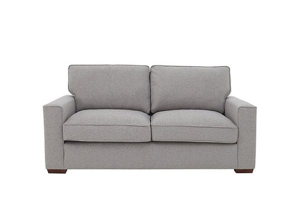Cory 2 Seater Fabric Classic Back Sofa Bed  Dallas Silver | Bed Sava