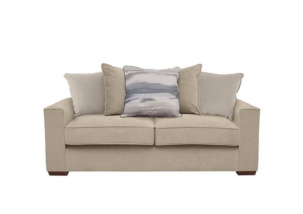 Cory 3 Seater Fabric Scatter Back Sofa Bed  Cosmo Linen  Cream Pack | Bed Sava