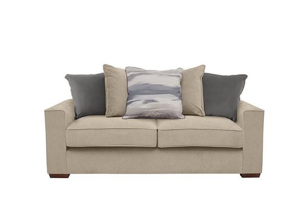 Cory 3 Seater Fabric Scatter Back Sofa Bed  Cosmo Linen  Slate Pack | Bed Sava