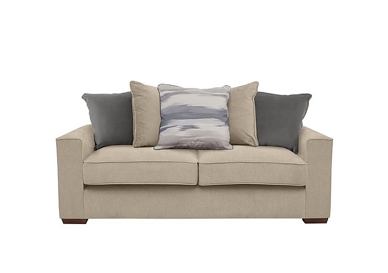 Cory 3 Seater Fabric Scatter Back Sofa Bed - Cosmo Linen & Slate Pack