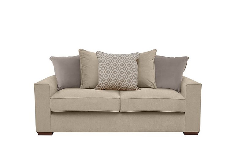 Cory 3 Seater Fabric Scatter Back Sofa Bed - Cosmo Linen & Stone Pack