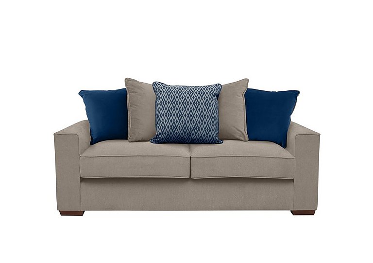 Cory 3 Seater Fabric Scatter Back Sofa Bed - Cosmo Mist & Blue Pack