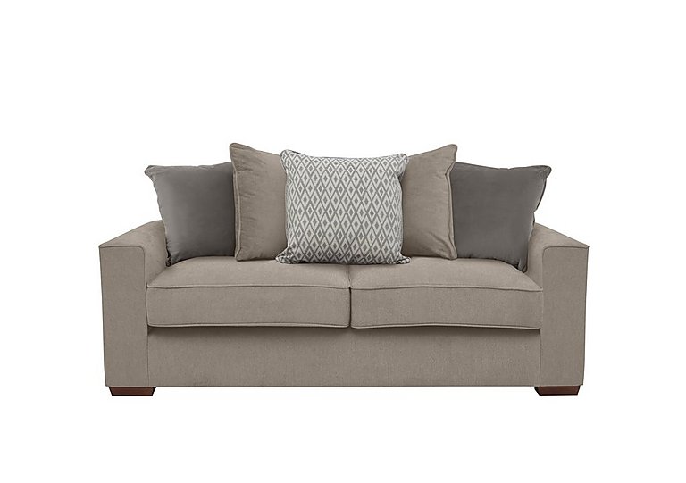 Cory 3 Seater Fabric Scatter Back Sofa Bed - Cosmo Mist & Grey Pack