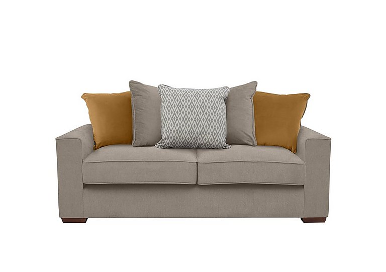 Cory 3 Seater Fabric Scatter Back Sofa Bed - Cosmo Mist & Mustard Pack