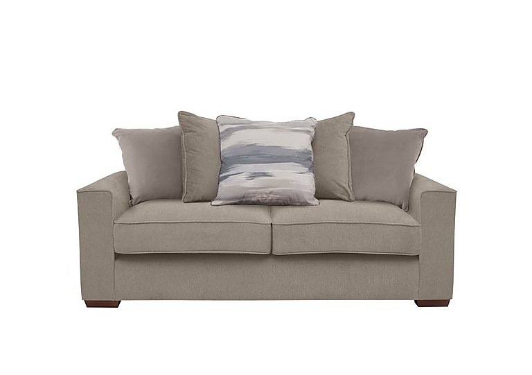 Cory 3 Seater Fabric Scatter Back Sofa Bed - Cosmo Mist & Natural Pack