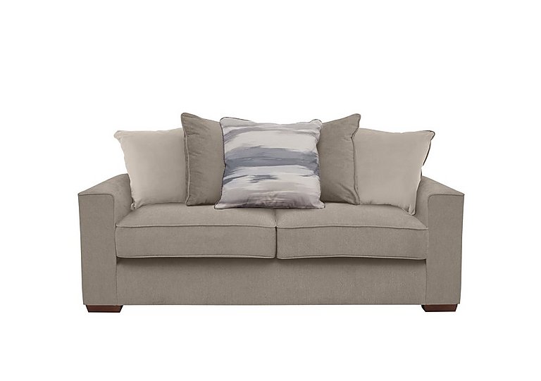Cory 3 Seater Fabric Scatter Back Sofa Bed - Cosmo Mist & Taupe Pack