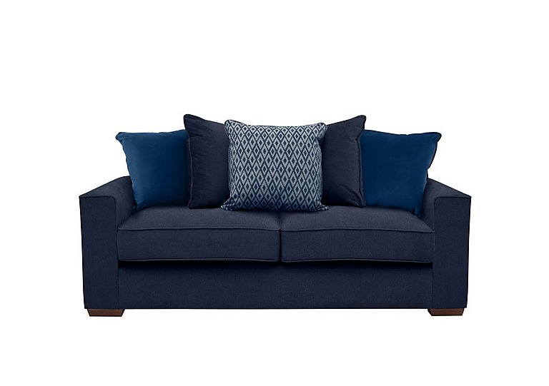 Cory 3 Seater Fabric Scatter Back Sofa Bed - Cosmo Navy & Blue Pack