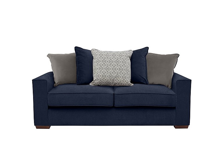 Cory 3 Seater Fabric Scatter Back Sofa Bed - Cosmo Navy & Grey Pack