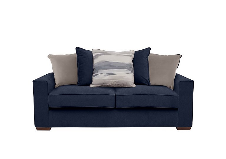 Cory 3 Seater Fabric Scatter Back Sofa Bed - Cosmo Navy & Natural Pack