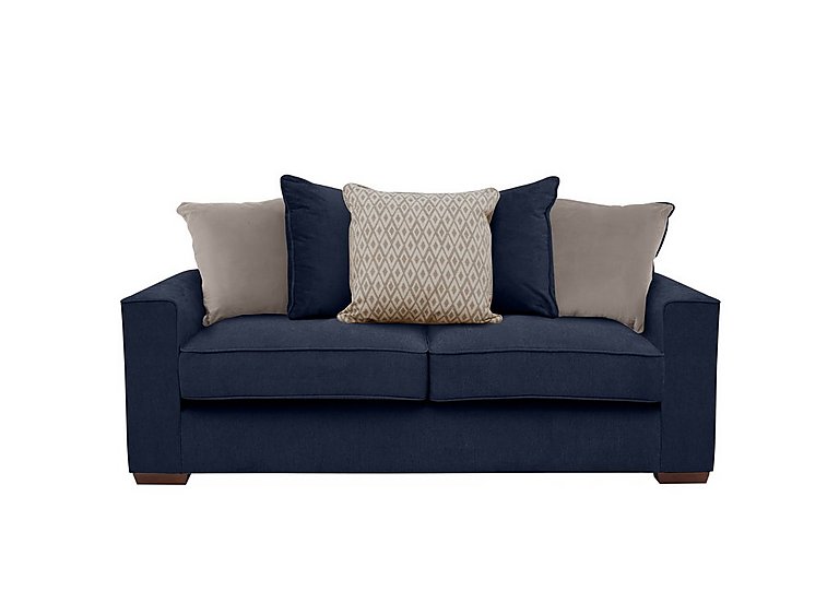 Cory 3 Seater Fabric Scatter Back Sofa Bed - Cosmo Navy & Stone Pack
