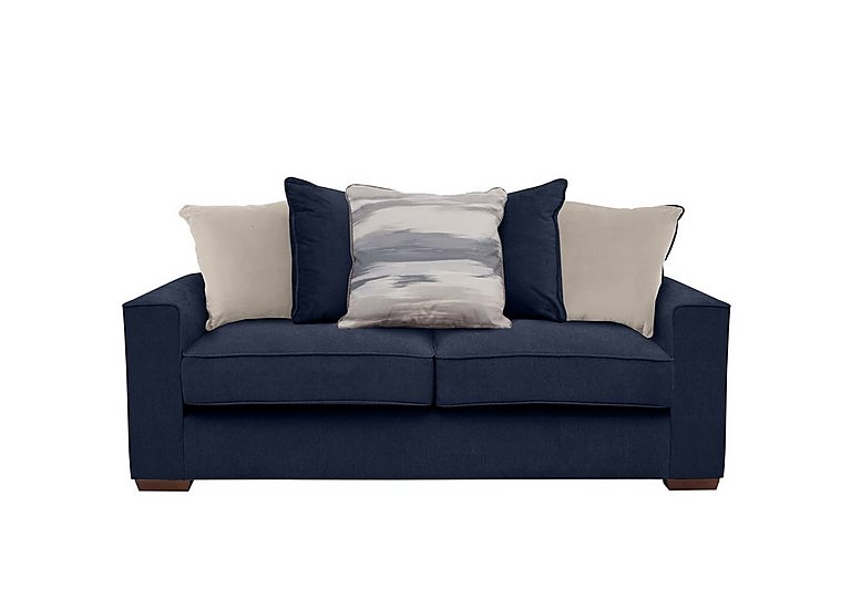 Cory 3 Seater Fabric Scatter Back Sofa Bed - Cosmo Navy & Taupe Pack