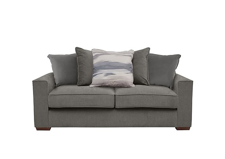 Cory 3 Seater Fabric Scatter Back Sofa Bed - Cosmo Pewter & Slate Pack