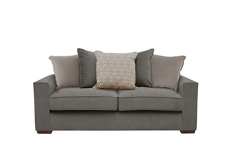 Cory 3 Seater Fabric Scatter Back Sofa Bed - Cosmo Pewter & Stone Pack