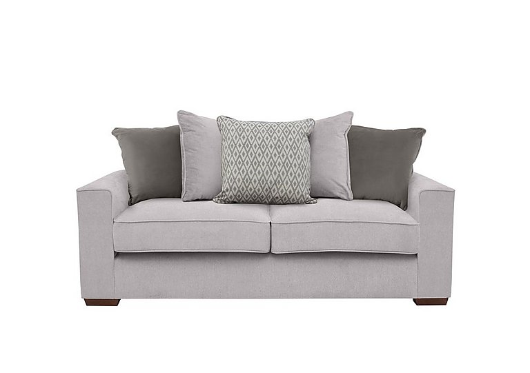 Cory 3 Seater Fabric Scatter Back Sofa Bed - Cosmo Silver & Grey Pack