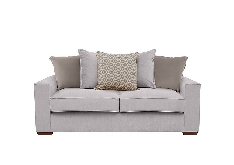 Cory 2 Seater Fabric Scatter Back Sofa Bed - Cosmo Silver & Stone Pack