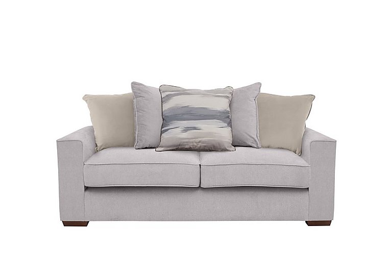 Cory 2 Seater Fabric Scatter Back Sofa Bed - Cosmo Silver & Taupe Pack