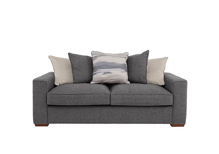 Cory 2 Seater Fabric Scatter Back Sofa Bed - Dallas Charcoal & Cream Pack