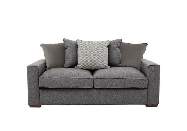 Cory 2 Seater Fabric Scatter Back Sofa Bed  Dallas Charcoal  Grey Pack | Bed Sava