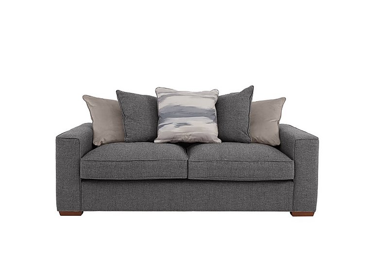 Cory 2 Seater Fabric Scatter Back Sofa Bed - Dallas Charcoal & Natural Pack