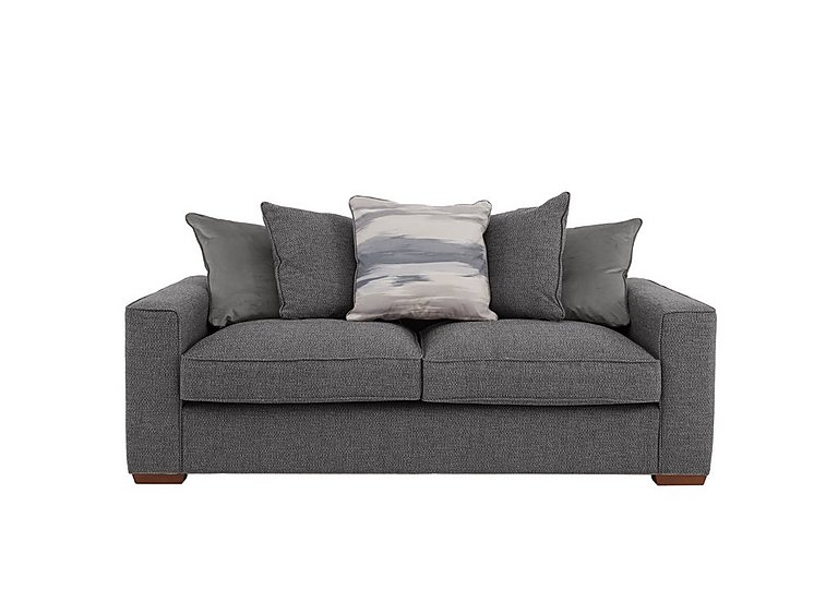 Cory 2 Seater Fabric Scatter Back Sofa Bed - Dallas Charcoal & Slate Pack