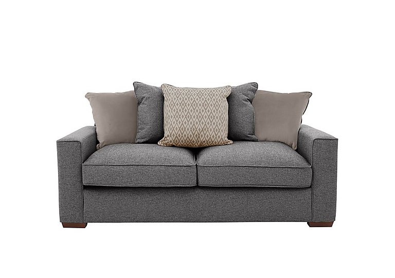 Cory 2 Seater Fabric Scatter Back Sofa Bed - Dallas Charcoal & Stone Pack