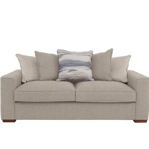 Cory 3 Seater Fabric Scatter Back Sofa Bed  Dallas Natural  Cream Pack | Bed Sava