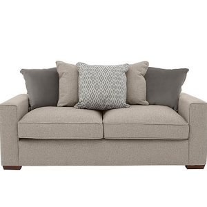 Cory 3 Seater Fabric Scatter Back Sofa Bed  Dallas Natural  Grey Pack | Bed Sava