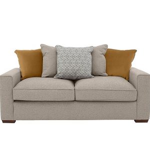 Cory 3 Seater Fabric Scatter Back Sofa Bed  Dallas Natural  Mustard Pack | Bed Sava