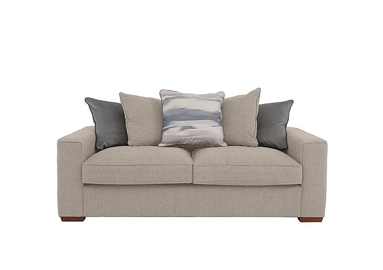 Cory 2 Seater Fabric Scatter Back Sofa Bed - Dallas Natural & Slate Pack