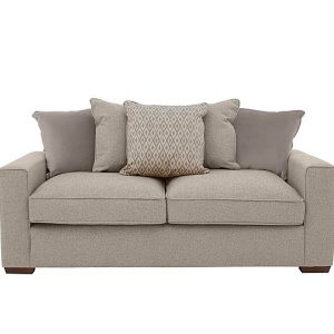 Cory 3 Seater Fabric Scatter Back Sofa Bed  Dallas Natural  Stone Pack | Bed Sava