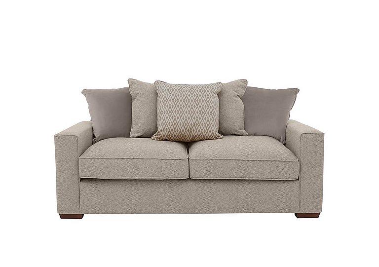 Cory 2 Seater Fabric Scatter Back Sofa Bed - Dallas Natural & Stone Pack