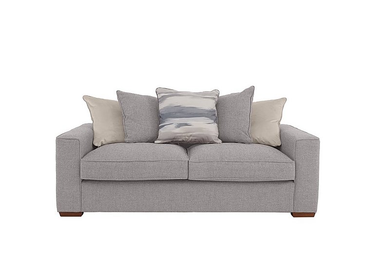 Cory 2 Seater Fabric Scatter Back Sofa Bed - Dallas Silver & Cream Pack