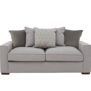 Cory 3 Seater Fabric Scatter Back Sofa Bed  Dallas Silver  Grey Pack | Bed Sava