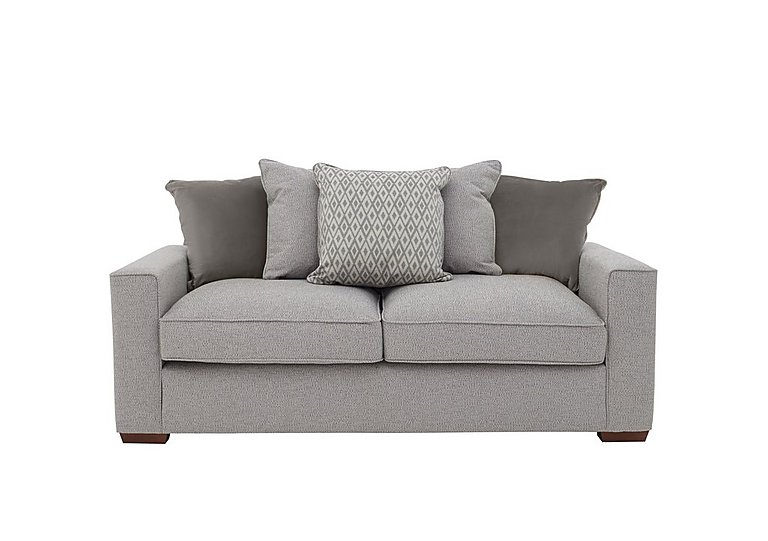 Cory 2 Seater Fabric Scatter Back Sofa Bed - Dallas Silver & Grey Pack