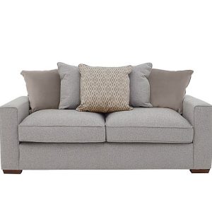 Cory 3 Seater Fabric Scatter Back Sofa Bed  Dallas Silver  Stone Pack | Bed Sava